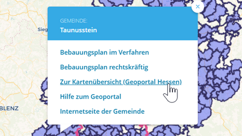 PopUp auf Karte Bild von PopUp-Anzeige auf der interaktiven Karte